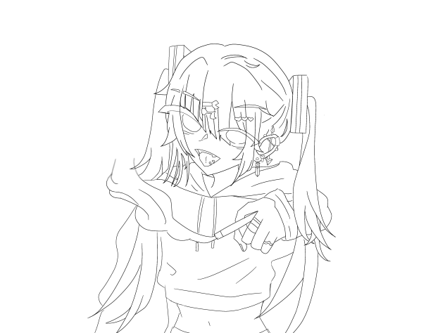 ヤンキーミクさん　塗り絵