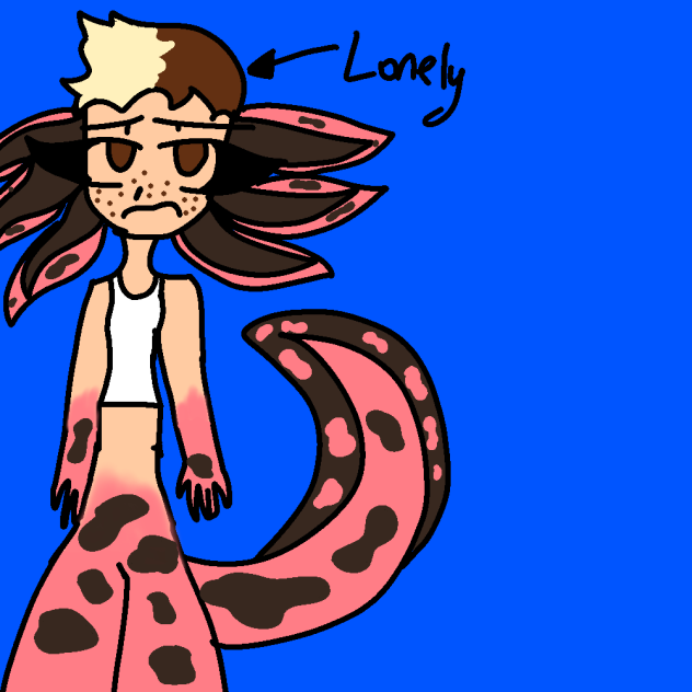 Axolotl mermaid thing