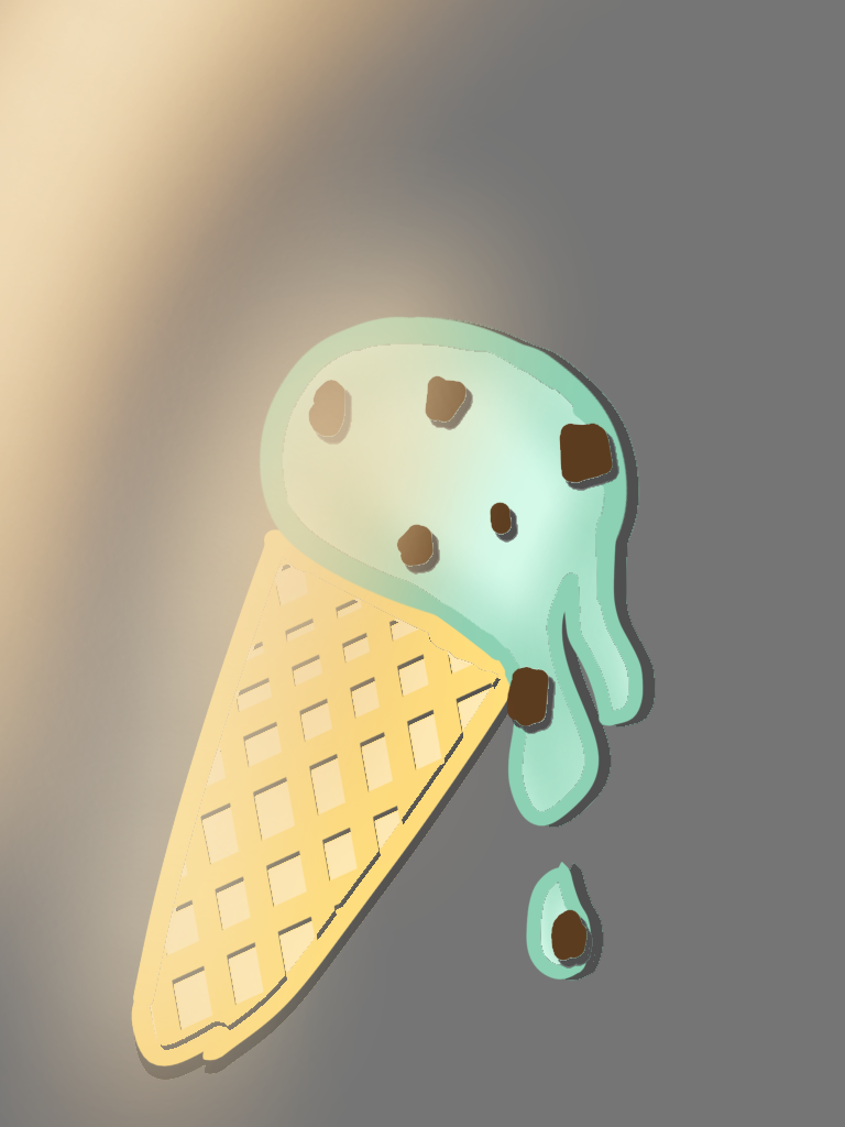 mint chocolate chip ice creammmmmm 😋 - ibisPaint