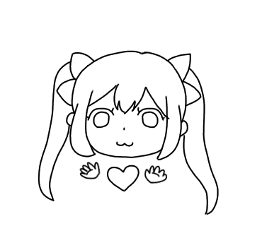 簡単ミク 線画