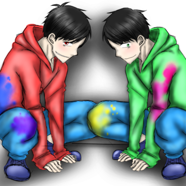 おそ松さん【線画】【ぬりえ】塗らせていただきました