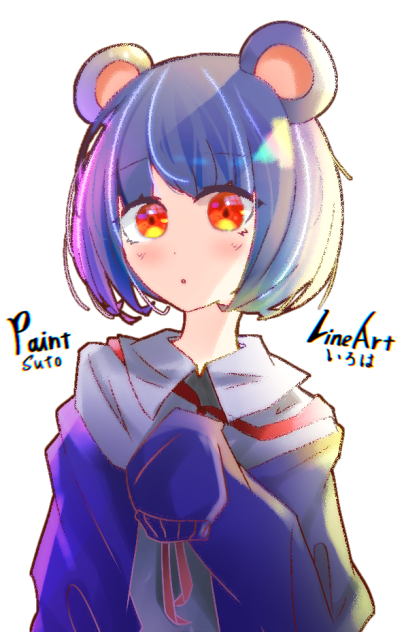 くまみみい線画塗った(いろはさん)