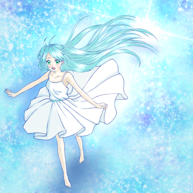 【線画】少女 塗らせていただきました