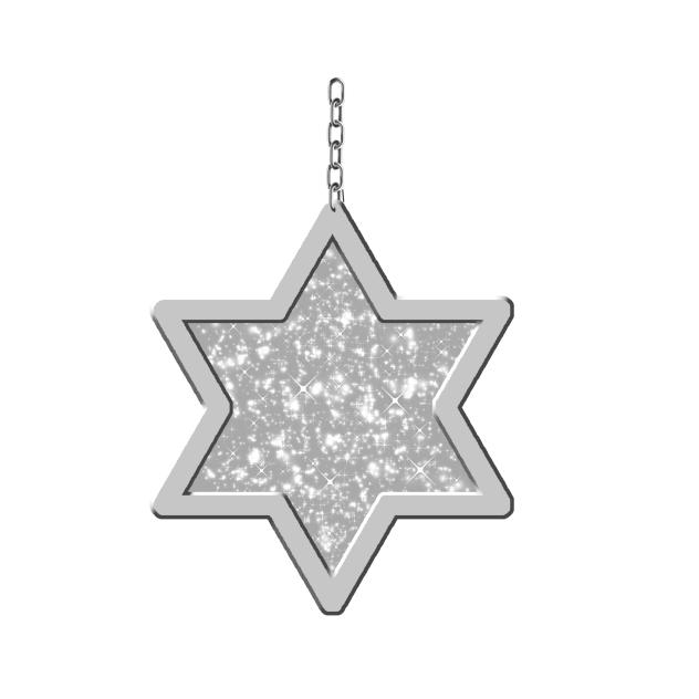 Y2K Accessory Bead Hexagram vers1 Silver