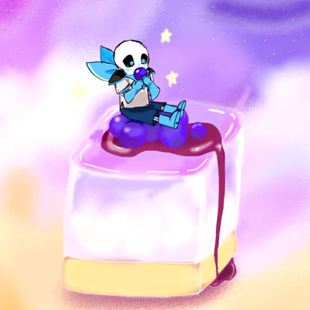 ブルーベリーとケーキ