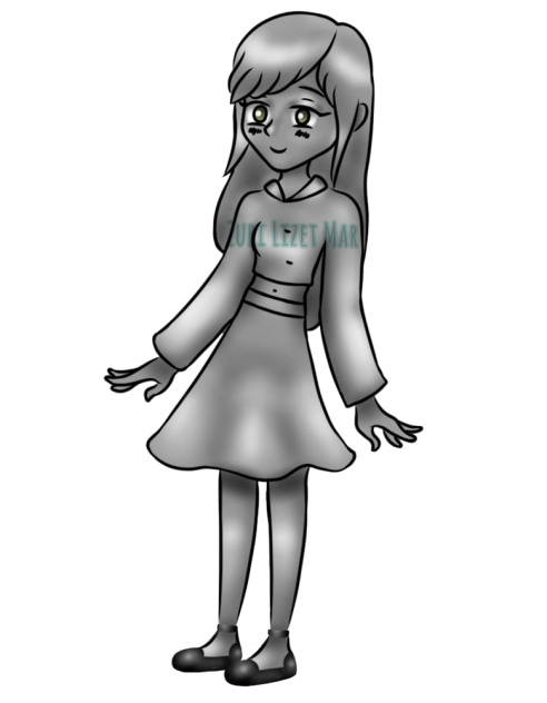 Niña en blanco y negro