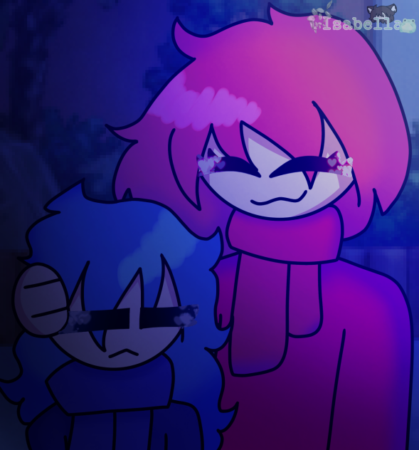 pink and blue