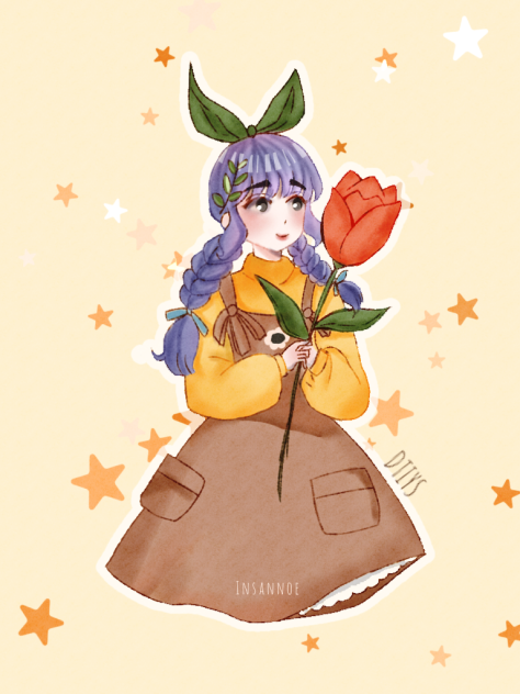 Girl with Rose