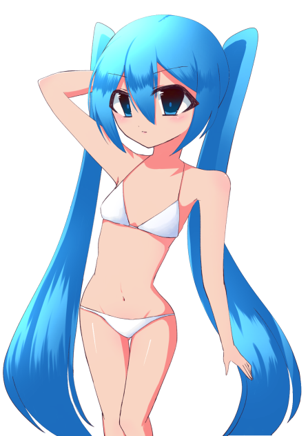 水着ミクさん描いてみた！
