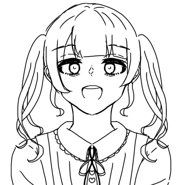 女の子線画