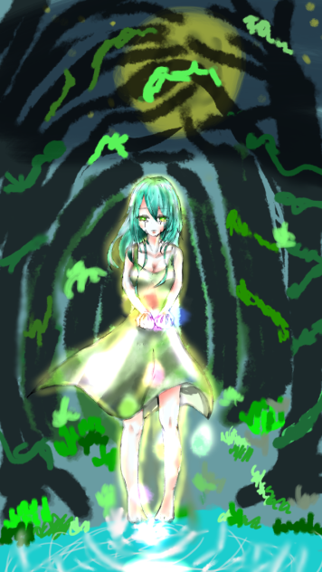 オリジナル絵「泉に星屑のうるおいを」