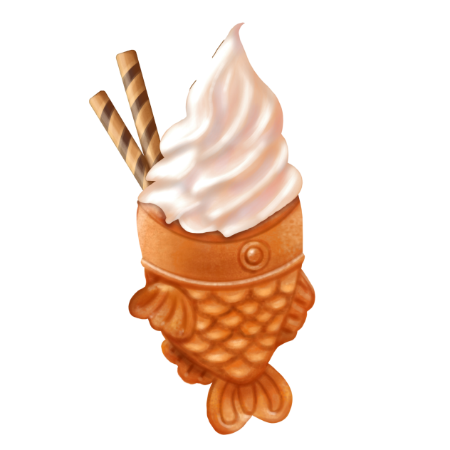 Taiyaki ice cream (Vanilla)