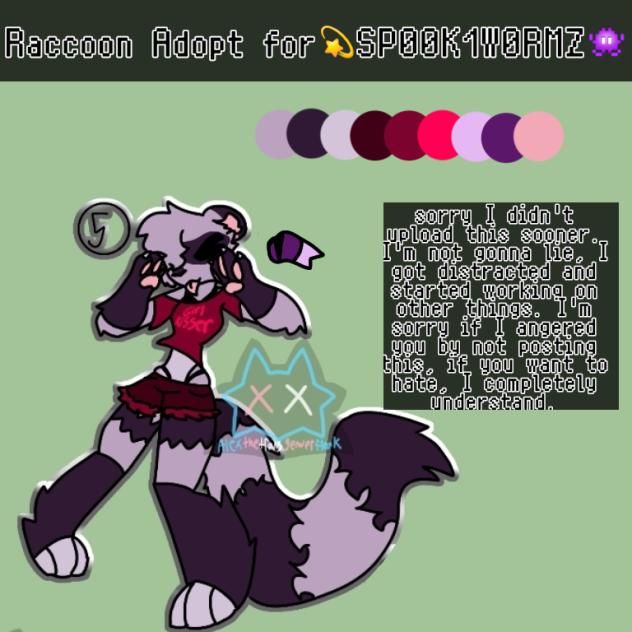 Raccoon Adopt for 💫SP00K1W0RMZ👾