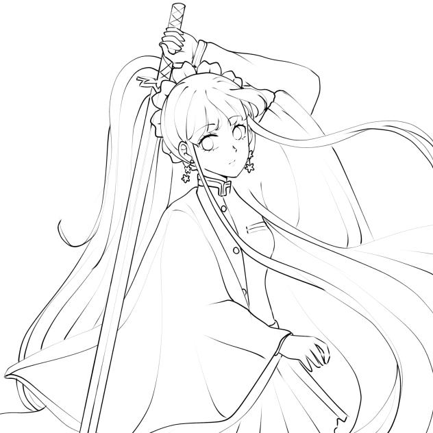 Hanami Hashira Yuriko (Lineart)