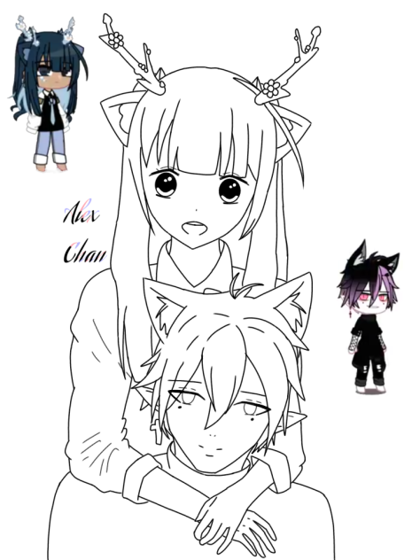 Line art ll Sora & Enzo