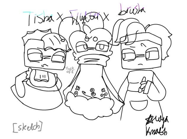 Tisha x flutter x brusha (yay)