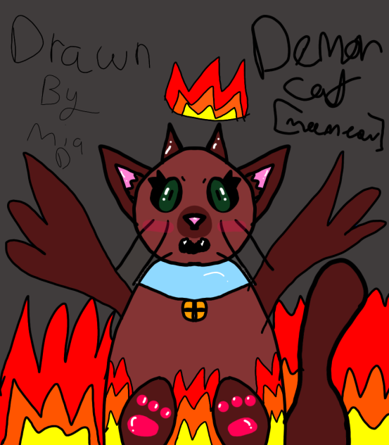 Demon cat (aphmau Meemeow) - ibisPaint