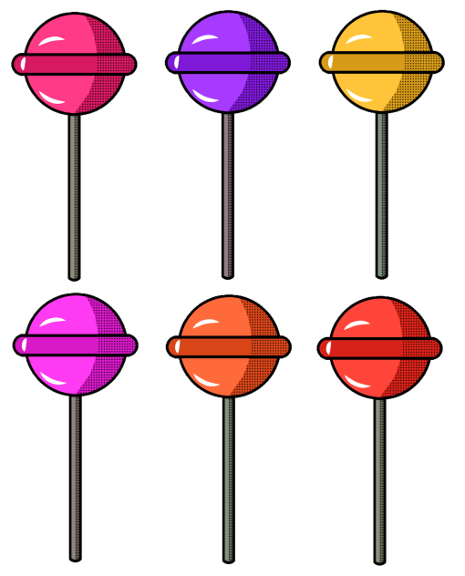 Lollipops stickers (pop art)