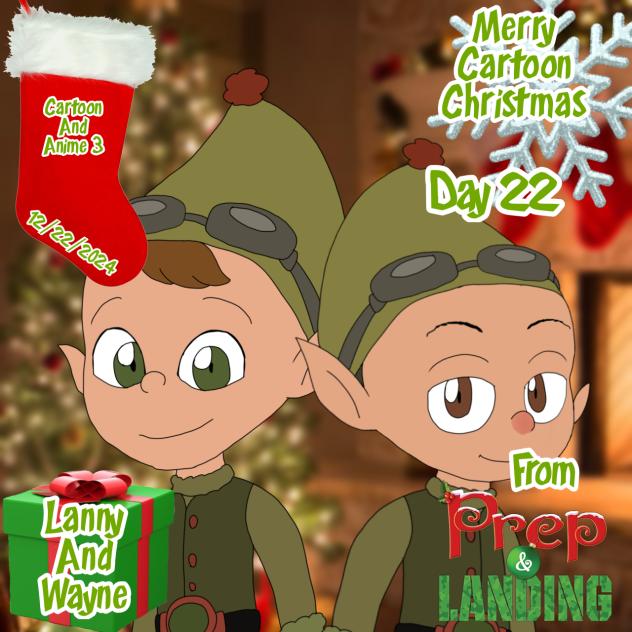 Merry Cartoon Christmas Day 22 L And W
