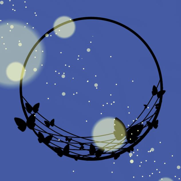 月と蝶 - ibisPaint