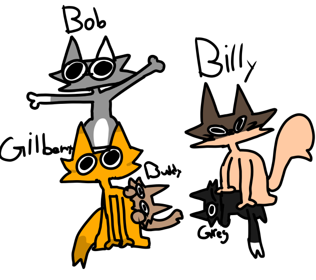 The characters for my CATS comic eheheh