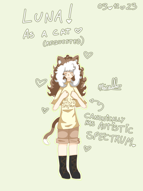 LUNA! As a cat 🤎 🤍