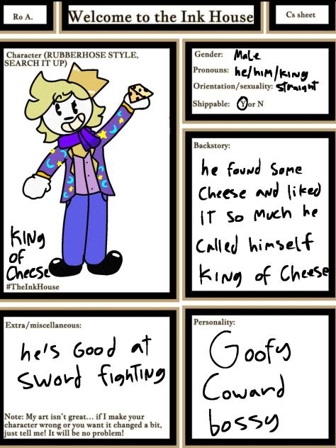 King of Cheese (cs for the ink house)