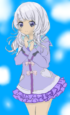 空の夢¦紫少女 線画を使用しました