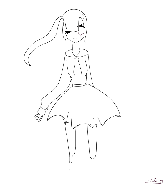 溶　線画