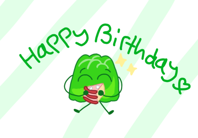 Happy birthday gelatin