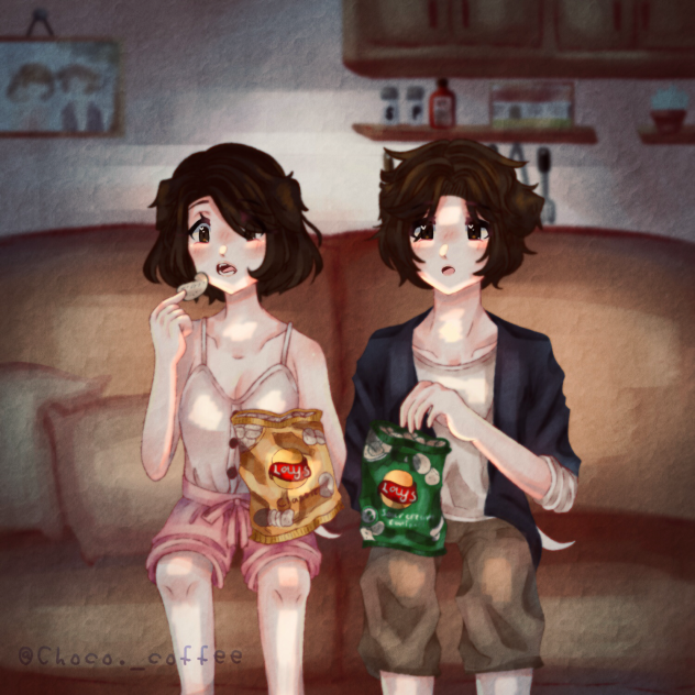 Just eating some chips