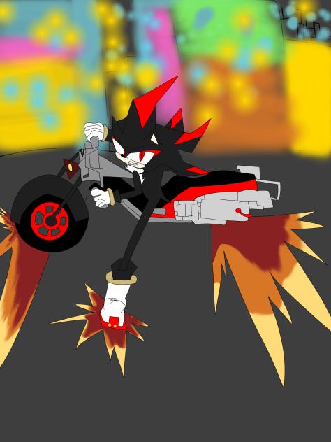 Shadow on a Motorbike