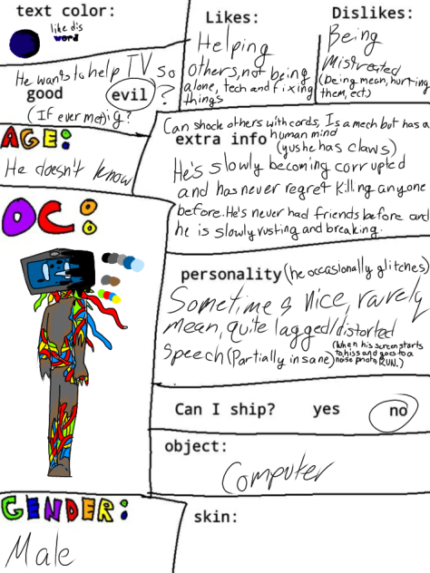 ye character sheet