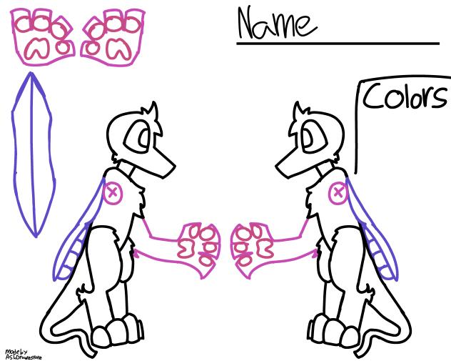 Fuzzy worm OC drawing base