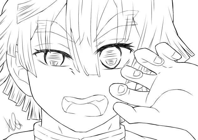 「お互いになア〜！！」線画