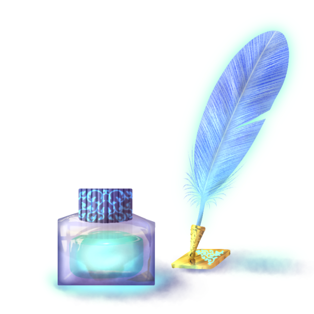 サイバーインクと羽根ペン