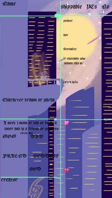 character Sheet for ITFF