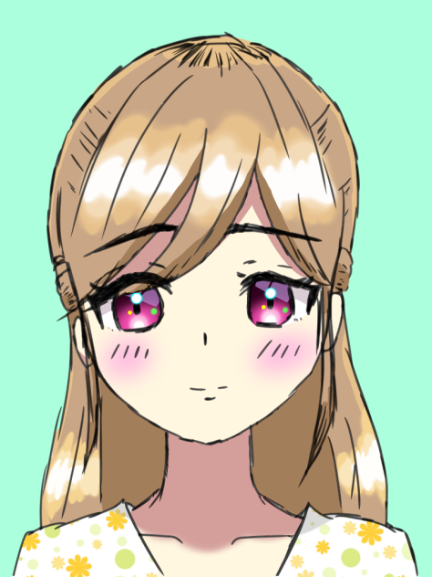 微笑み　色塗り