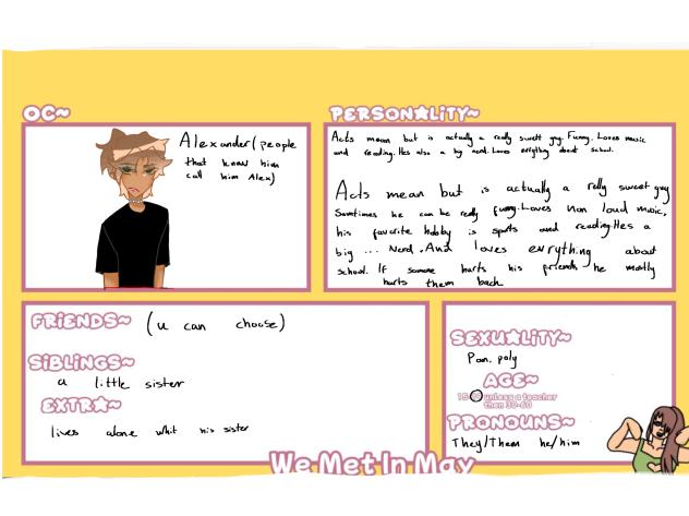 Oc sheet (for we met in may)