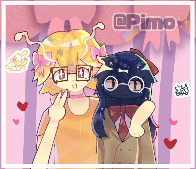 I gave ribbon for both of them🎀