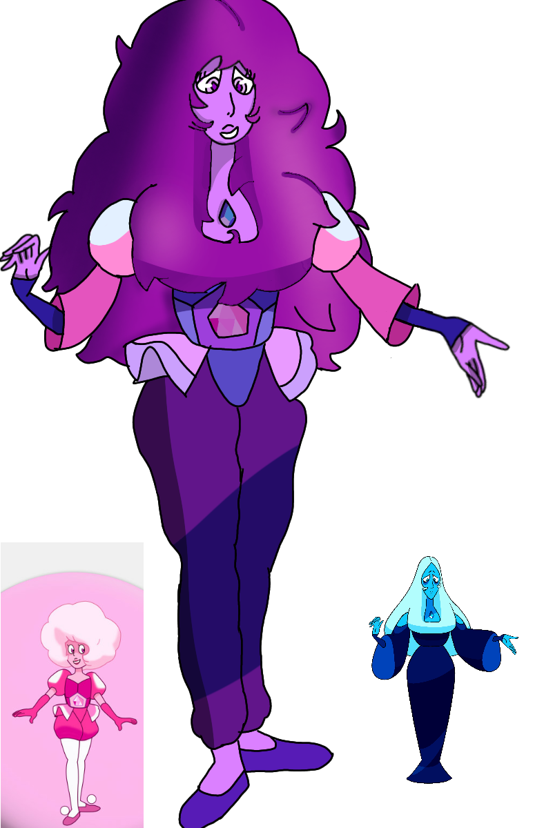 pink and blue diamond fusion ibisPaint