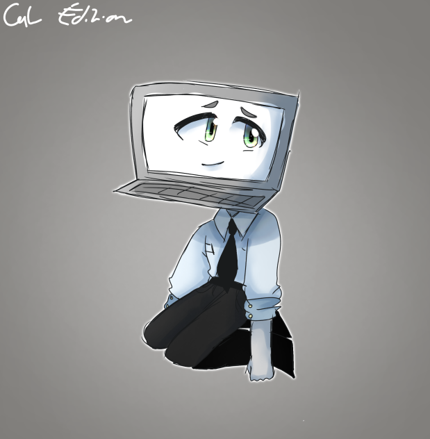 Computer Guy -- Coloured sketch