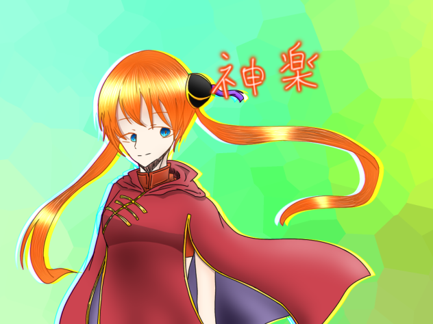 銀魂 神楽 マウス】銀魂 神楽 J-WORLD JW 花鳥風月 75mm 缶バッジ