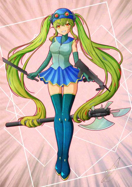 wmリクエストイラスト（ハンクミクちゃん）