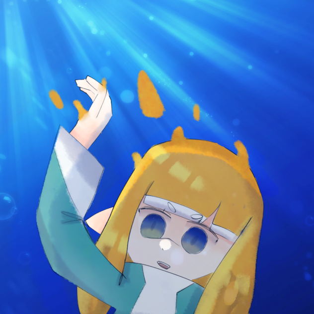 溺れる虚しいイカ