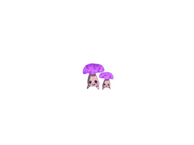 purple mushrooms 💜♥︎🍄