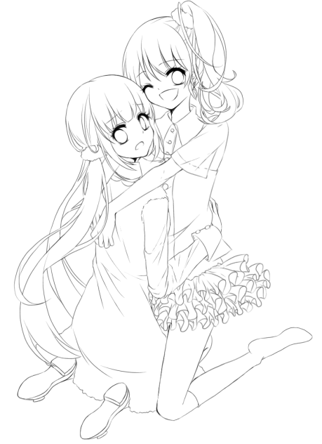 ❤️GIRLS❤️ー線画