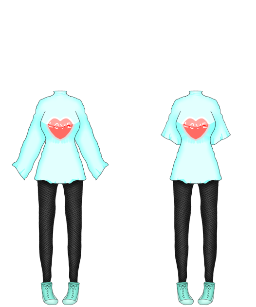 水色の服