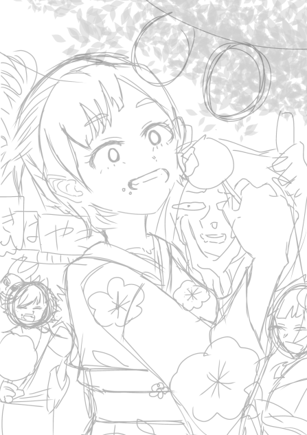 次に描くイラストの下書き！！