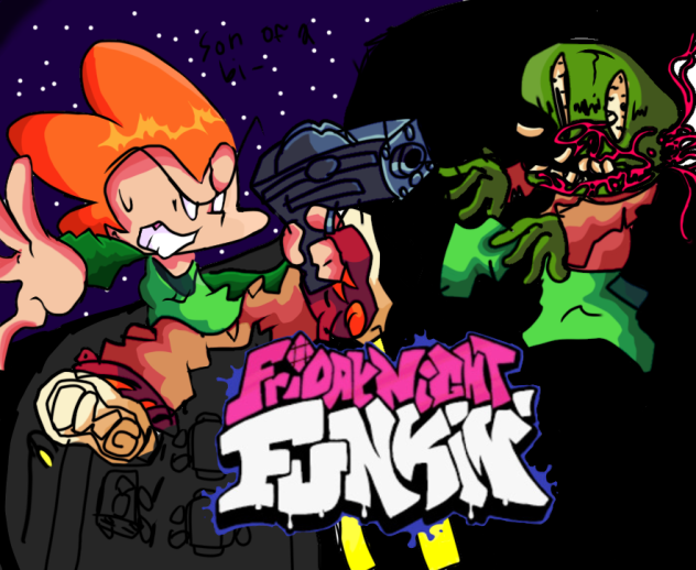 Pico shooting zombie from fnf
